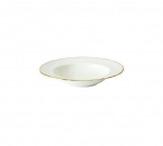 Chelsea Duet Rim Soup Bowl - White Gold 8 oz



